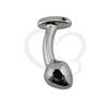 Plug anal metalico curvado Small